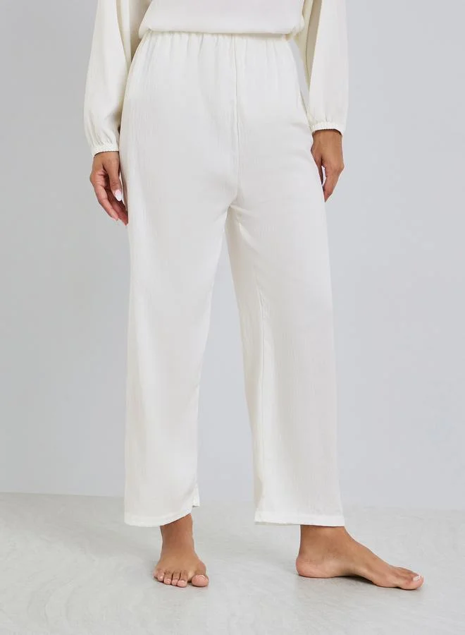 Styli Solid Relaxed Fit Top and Pyjama Set